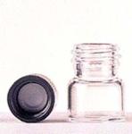 Clear Glass Bottle with Black Lid - 1ml or 1/4 dram