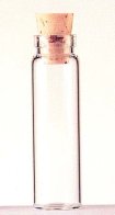 Clear Glass Vial with Cork Seal - 15ml