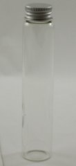 Clear Glass Test Tube Bottle with Alu Screw Lid - 50ml