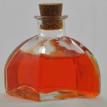 Small Pyramid Clear Glass Bottle with Cork Seal - 100ml