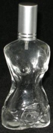 Clear Glass Goddess Bottle with Matt Silver Atomiser - 30ml