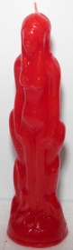 Female Image/Figure Candle (Eve) - Red - Click for larger view
