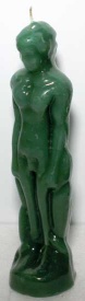 Male Image/Figure Candle (Adam) - Green