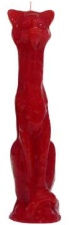 Egyptian Cat Ritual Candle - Red - Click for larger view