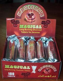 Top Grade MagicLite Charcoal - 10 larger charcoal blocks in each roll