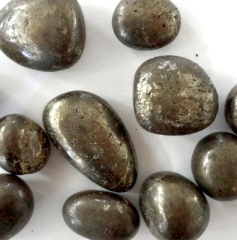 Pyrite or 'Fools Gold' Tumbled Pocket Crystal Stones