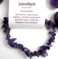Amethyst Crystal Chip Bracelet - Intuition