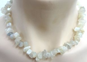 Moonstone Crystal Chip Necklace - Chunky Size