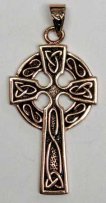 Celtic Cross pendant - Antiqued Copper - Click for detail VIEW