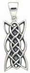 Solid Sterling Silver Celtic Knot Antiqued Pendant - Click for detail VIEW