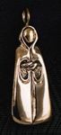 Solid Sterling Silver Crone Goddess Pendant