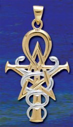 Gold and Sterling Silver Wizardry Symbol - Click for Detail View