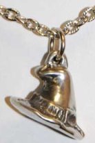Witch's Hat Pendant on Chain - Lead Free Pewter - Click for Detail VIEW