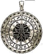 Magick Circle Mandala Pendant by Oberon Zell - Nebula - Click for Detail VIEW