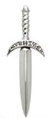 Solid Sterling Silver Magickal Athame Pendant by Oberon Zell - Click for More SYMBOLIC JEWELLERY