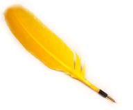 Straight Gold-Yellow Quill with Removable Gold Nib
