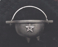 Silver Pentacle Cauldron - Click for Larger View