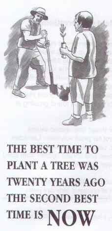 The best time to plant a tree was 20 yrs ago... the second best time is NOW!